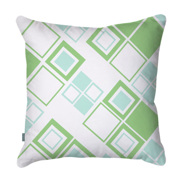 Diamond Block Green Quick Dry Outdoor Cushion