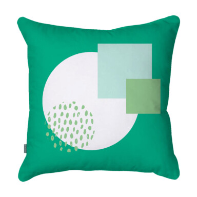 Circle Spot Green Quick Dry Outdoor Cushion