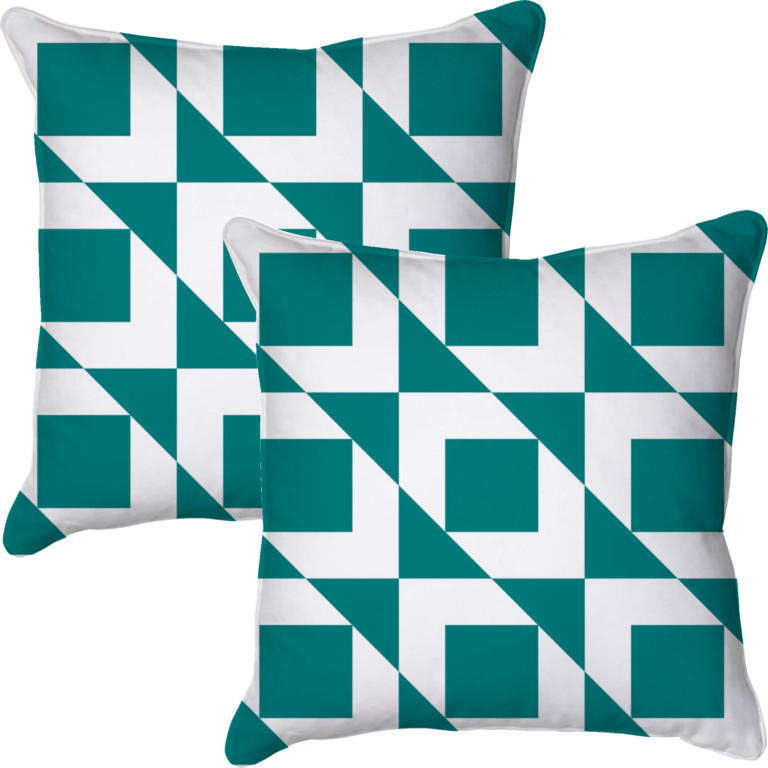 Tiles Teal & White