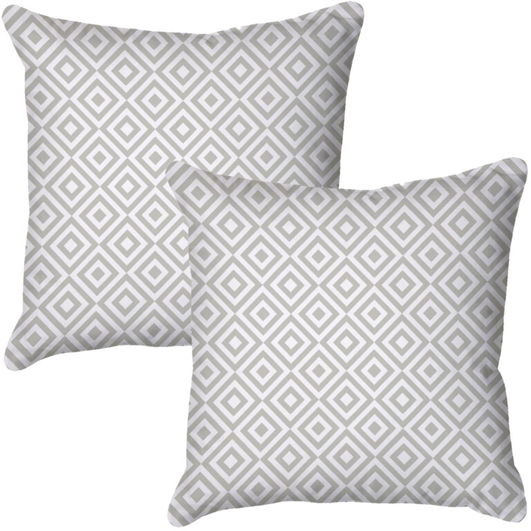 Squares Grey Quick Dry Outdoor Cushion