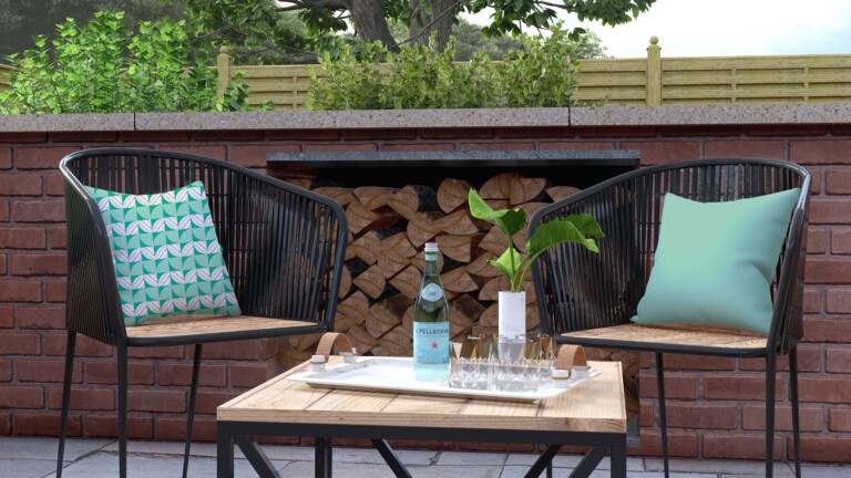 Quatrefoil Blue Quick Dry Outdoor Cushion