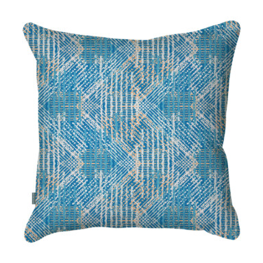 Ikat Chevron Blue & Coral