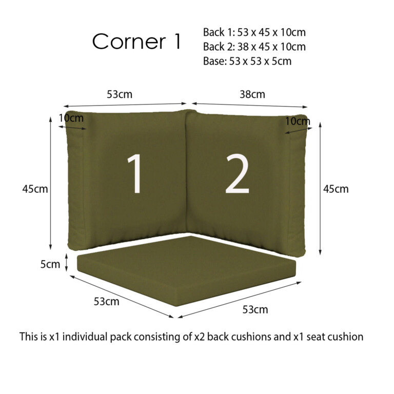 Oakley Green Corner Sets