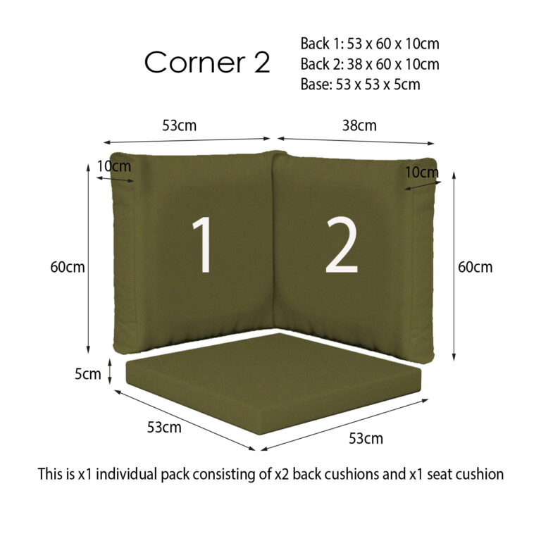 Oakley Green Corner Sets