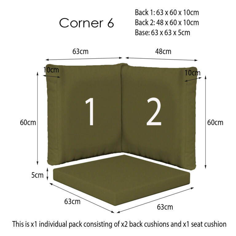 Oakley Green Corner Sets