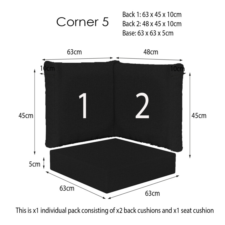 Ventura Black Corner Sets